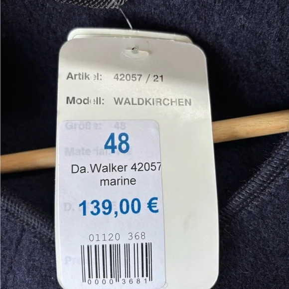 Moser Austria Boiled Wool Trachten Jacket Navy EU 48 Salzburg NWT - Picture 9 of 12